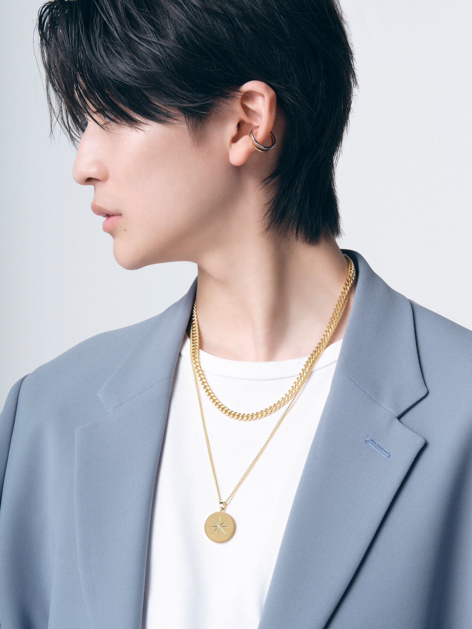 高橋文哉 BLANK SPACE Chain Mix Bangle Gold-