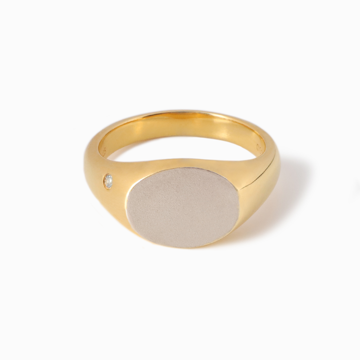 Bicolor College Ring【＃Silver925】（Gold） | BLANK SPACE
