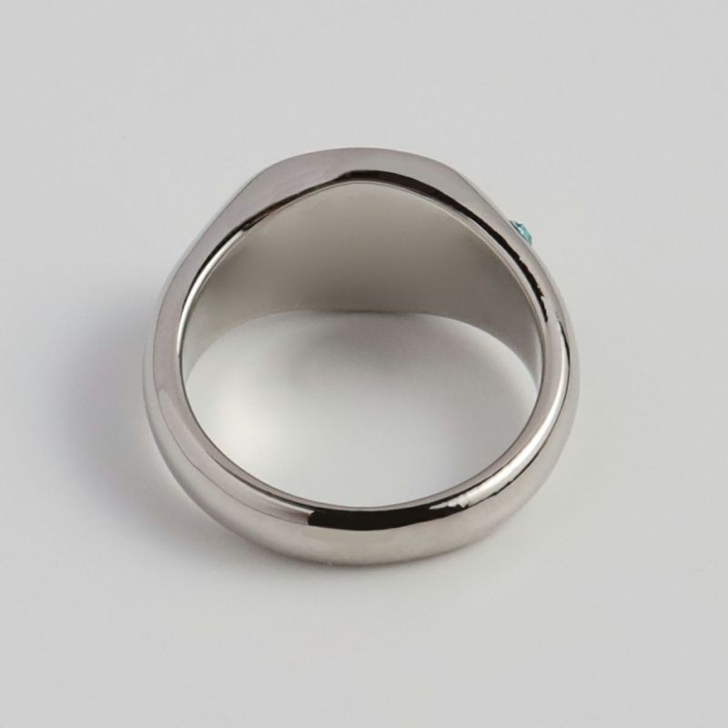 Bicolor College Ring【＃Casual】（Silver）