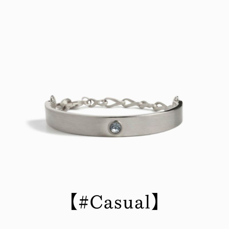 Chain Mix Bangle（Silver） | BLANK SPACE