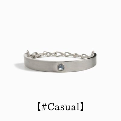 Chain Mix Bangle【＃Casual】（Silver）