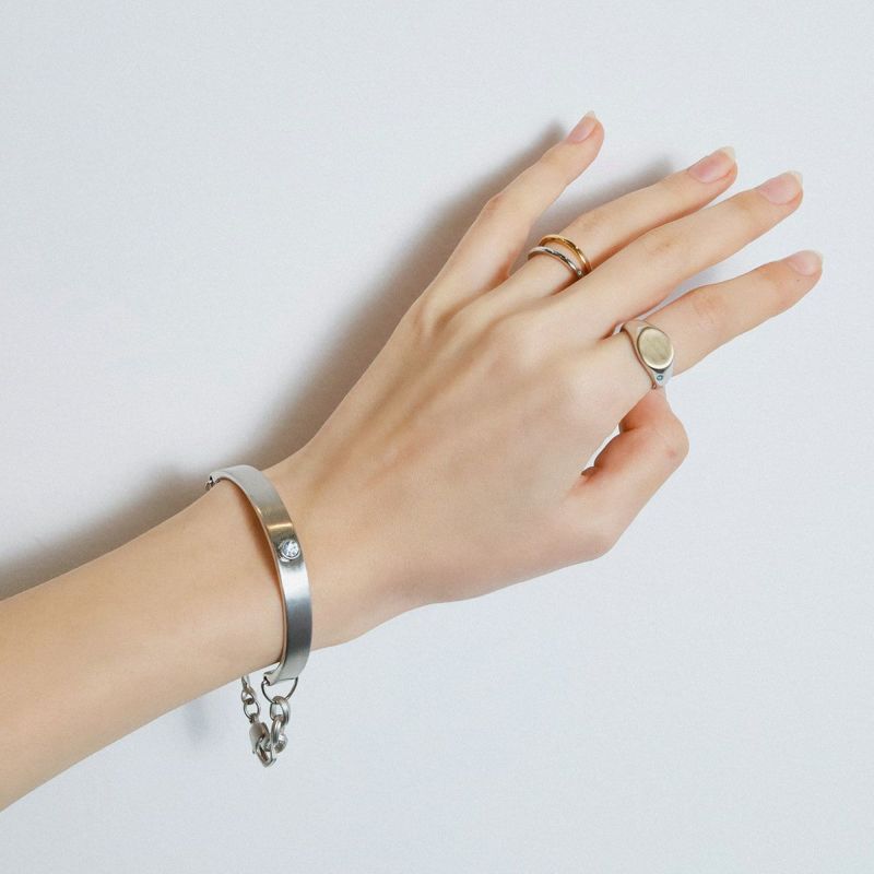 Chain Mix Bangle（Silver）