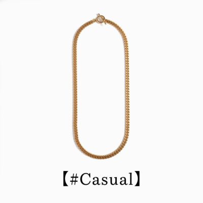 コーデを底上げするシンプルネックレス Chain Necklace（Gold）