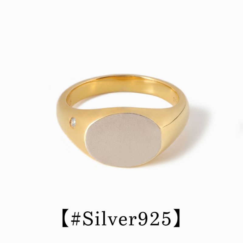 Bicolor College Ring【＃Silver925】（Gold） | BLANK SPACE