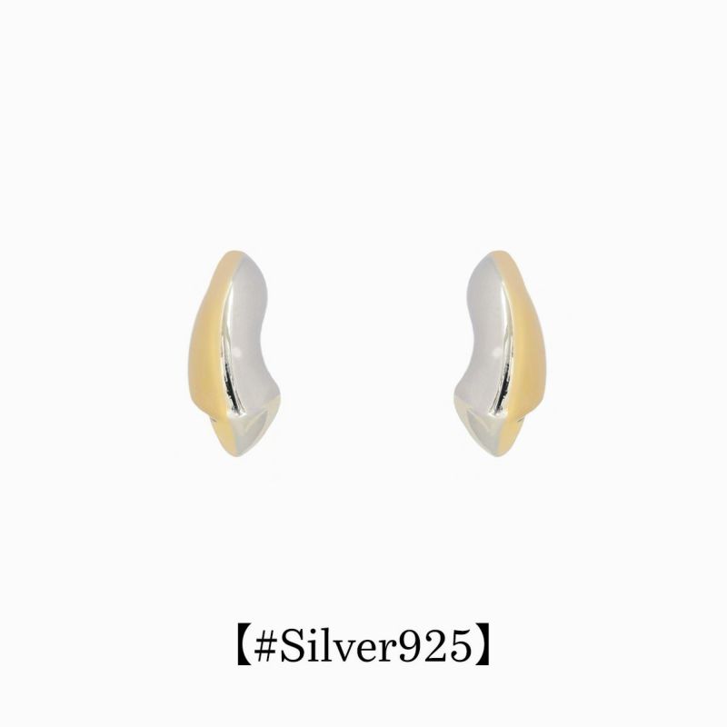 Curving Shape Pierce【#Silver925】（Mixed-color） | BLANK SPACE